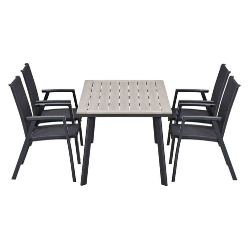 Garden Impressions Tuinset Santana 5-delig - Penedo tuintafel 160x90 cm