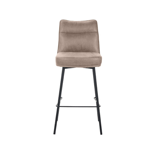 LABEL51 Barkruk Lennon - Taupe Stof - Zithoogte 78cm - Set van 2 - vtwonen shop