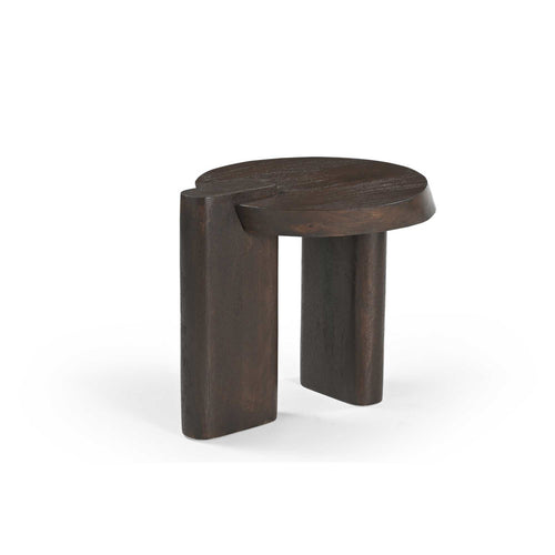 Starfurn Bijzettafel Rava - Rond Bruin Hout - 50x45x45cm