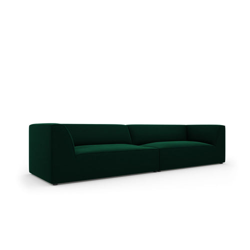 Cosmopolitan Design - Bank Siena 4-zits, flueel flessengroen - 93x302x69cm