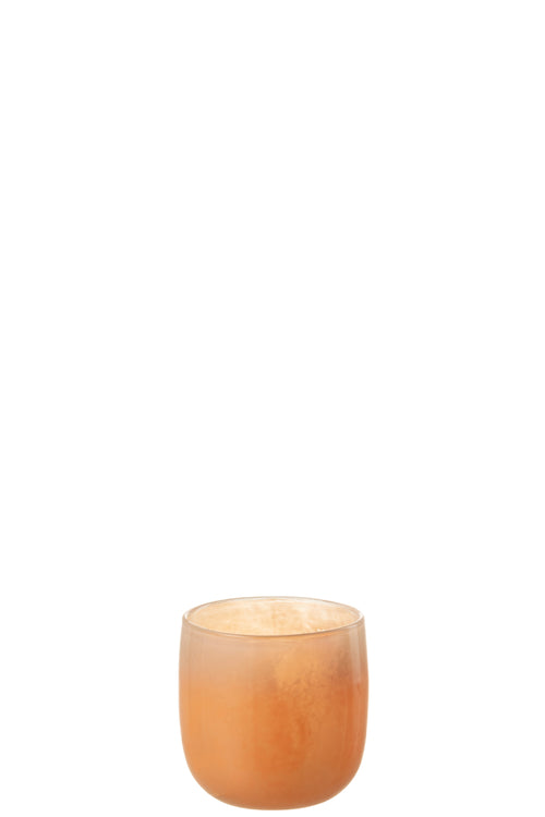 J-Line vaas Corrie - glas - koraal - small - Ø 10.5 cm