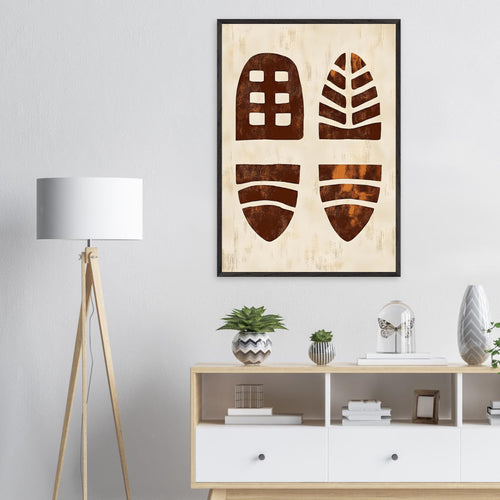 Artfulprints Poster Boho – Primitive forms   - 50x70 cm - Terracotta