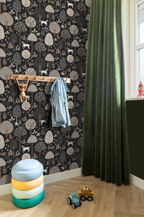 ESTAhome behang honden zwart - 50 x 900 cm - 139714 - vtwonen shop