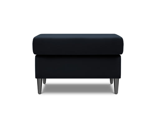 Cosmopolitan Design Poef Kyoto flueel, donkerblauw - 70x70x45cm