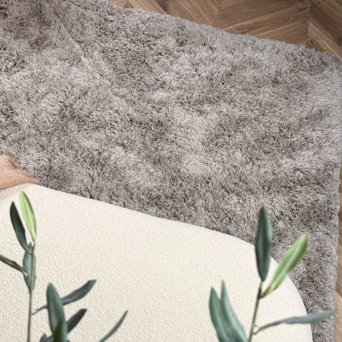 Hoogpolig vloerkleed Nika zand polyester - Interieur05 - 340 x 240 cm - vtwonen shop