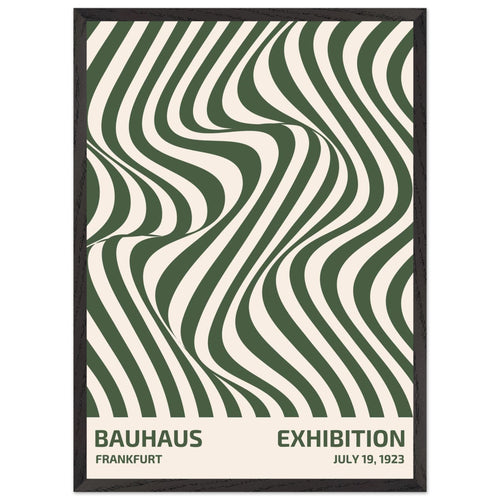 Artfulprints Poster met Lijst Bauhaus - Exhibition Frankfurt green   - 50x70 cm - Groen