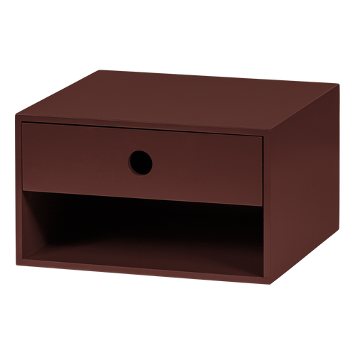 WOOOD hangend nachtkastje bordeauxrood Nancy - 20x34x30