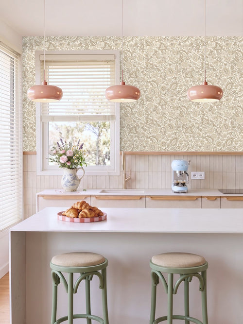ESTAhome behang vintage bloemen beige en bruin - 50 x 900 cm - 132238