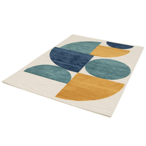 Garden Impressions Art deco karpet - 200x290 cm - blue - yellow - vtwonen shop