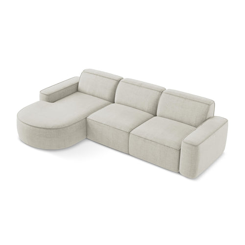 LaMiaSofa hoekbank links Melissa - textuurstof - lichtbeige - 284x166x70