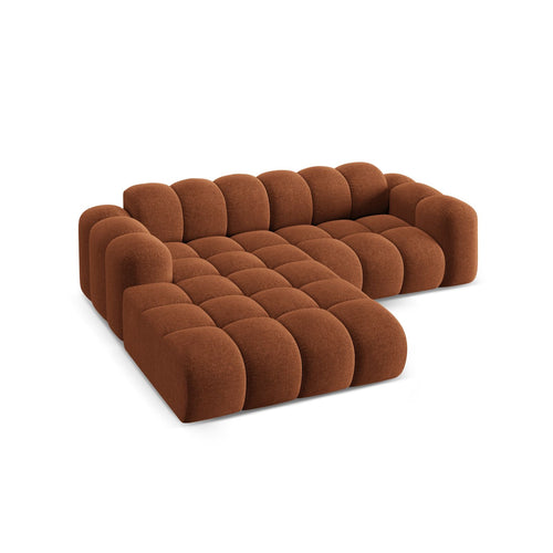 Cosmopolitan Design - Linker hoekbank Treno 3-zits, chenille baksteen - 184x240x70cm