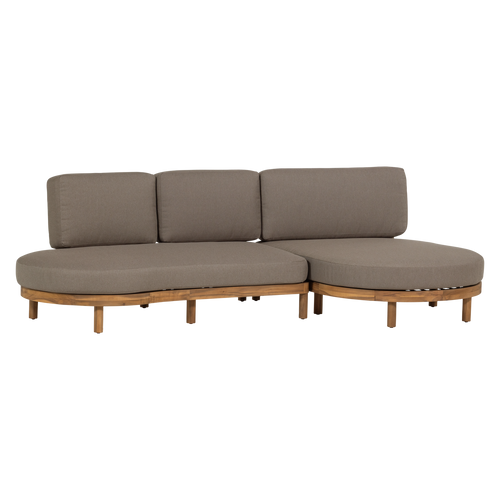 WOOOD loungeset tuin rechts Zinto - Metaal - Zand - 83x300x100