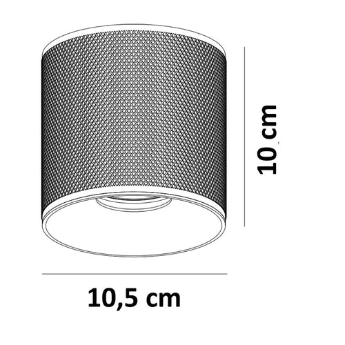 Artdelight plafondlamp Costa - 1 lichts - 10.5  x 10   cm - brons