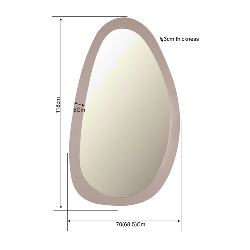 Starfurn  spiegel Lou - beige - 3x118x68cm