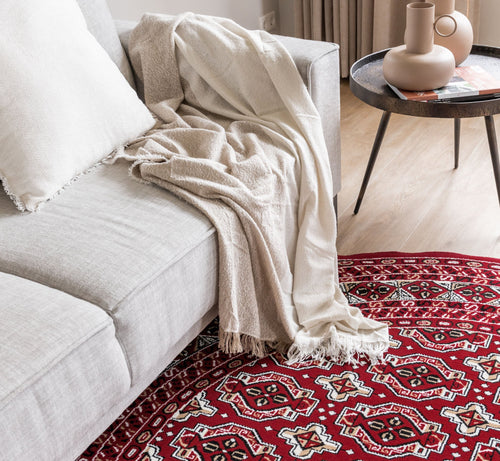 Interieur05 Rond vintage vloerkleed Marad Rood Interieur 05 - 235 x 235 cm