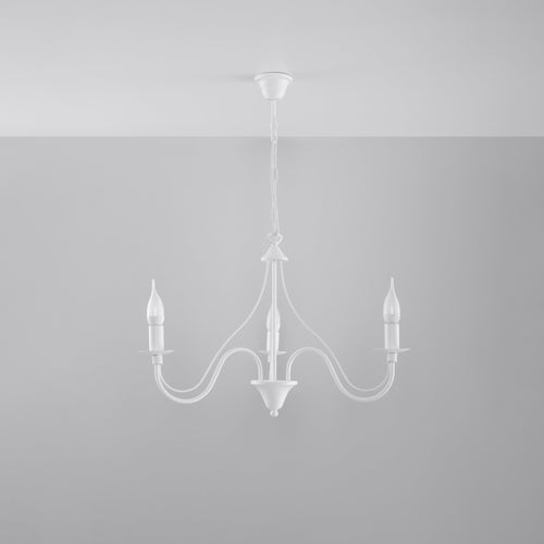 Sollux Lighting Kroonluchter MINERWA 3 wit - 60x60x80cm