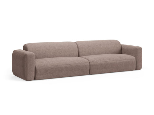 Cosmopolitan Design Modulaire bank Strino 4-zits, structurele stof cappuccino - 98x240x78cm