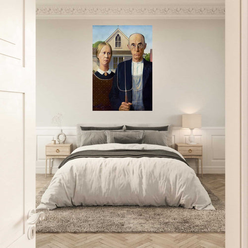 Artfulprints  Grant Wood - American gothic   poster 50x70 cm - vtwonen shop