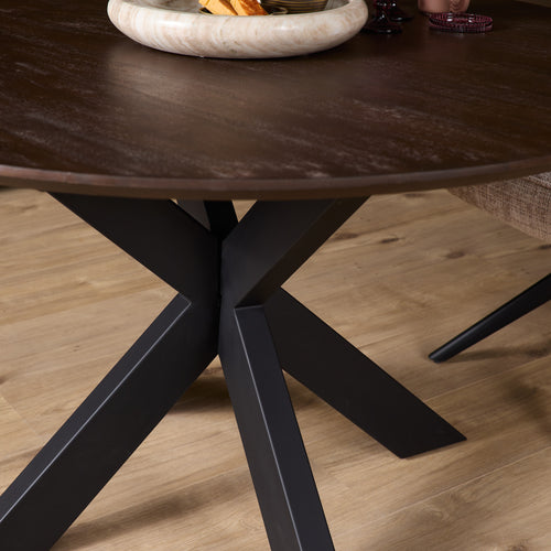 Starfurn  eettafel Madison - zwart - 130x130x76cm