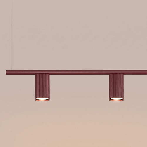 Sollux Lighting Kroonluchter RAYO 4 bordeaux - 122x6x208cm
