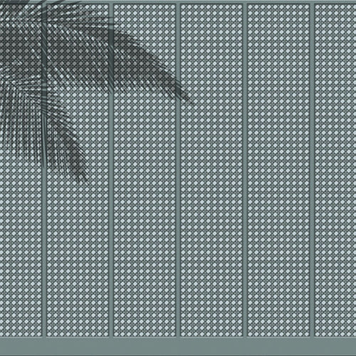 Sanders & Sanders fotobehang palmbladeren blauw - 424 x 280 cm - 640951