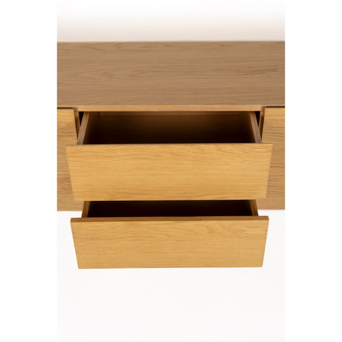Zuiver High On Wood Dressoir Laag Eiken 2 lades, 2 deuren - Beige