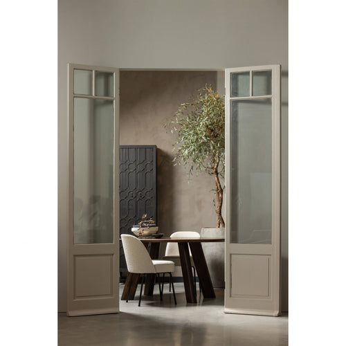 WOOOD eetkamerstoelen Vogue- Bouclé - Naturel - Set van 2