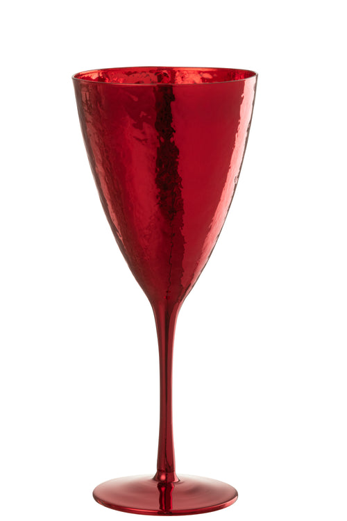 J-Line wijnglas Spiegel - glas - rood - vtwonen shop