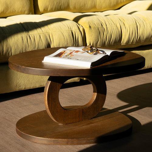 Spinder x Eva van de Ven - TONDA Salontafel - Massief Eikenhout - Walnoot