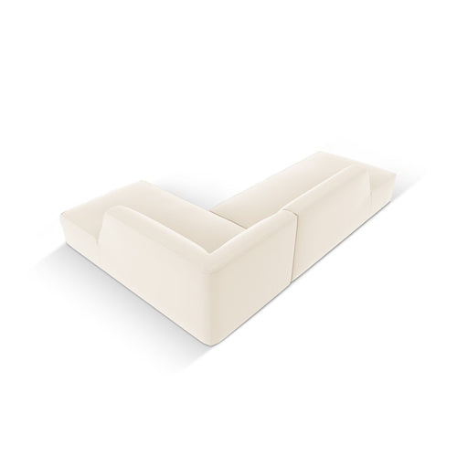 Cosmopolitan Design - Modulaire hoekbank rechts Siena 4-zits, imitatieleer lichtbeige - 180x273x69cm