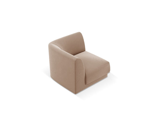 Micadoni Hoekmodule Miley flueel cappuccino - 90x90x70cm