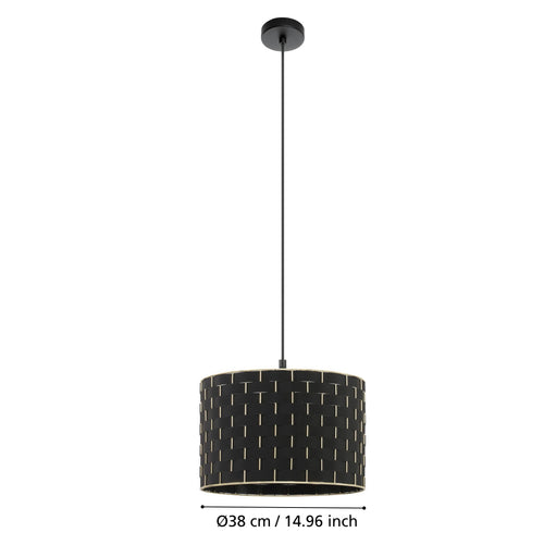 EGLO hanglamp Marasales - e27 - ø38 cm - zwart/koper - vtwonen shop