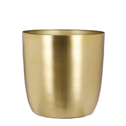 Mica Decorations Alano Bloempot - H24 x Ø25 cm - Metaal - Goud