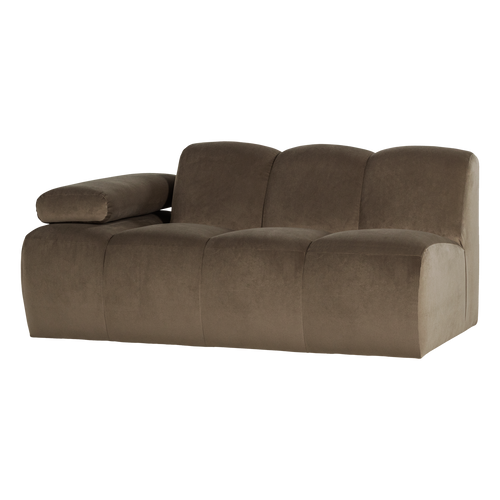 WOOOD 1,5-zits bank arm links Mojo - Velvet - Taupe - 74x164x97