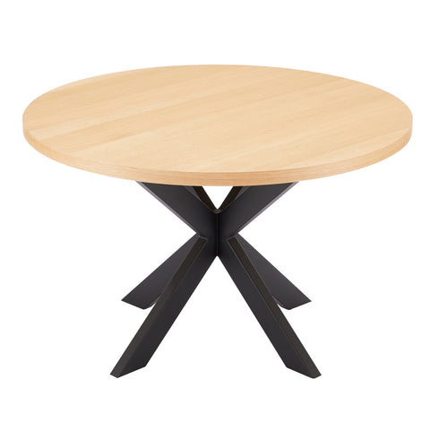 Giga Meubel Eettafel Vancouver - Rond - Eiken fineer - 120cm - vtwonen shop