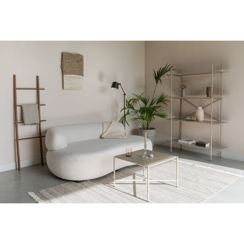 Housecraft Living Noxx Bank 2,5 zits Teddy stof Wit - vtwonen shop