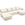 Cosmopolitan Design Panoramische bank Vienna 6-zits, flueel, lichtbeige - 170x350x95cm