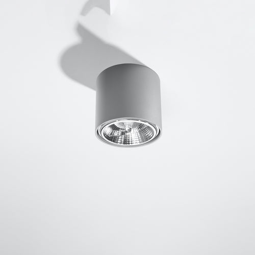 Sollux Lighting Plafondlamp TIUBE grijs - 12x12x11cm