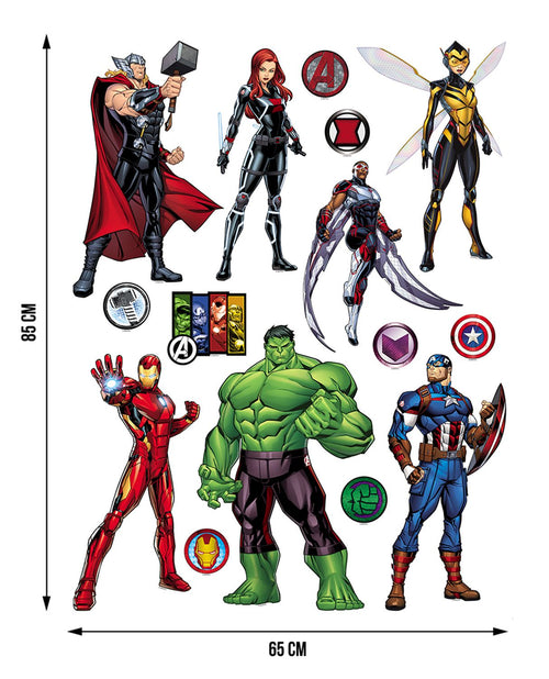 Sanders & Sanders muursticker The Avengers zwart, groen en rood - 65 x 85 cm - 600957