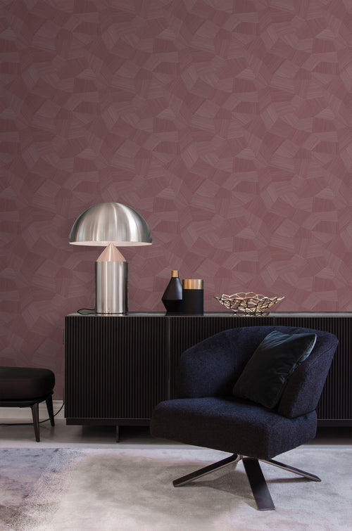 Origin Wallcoverings behang grafisch 3D motief mauve taupe - 50 x 900 cm - 348062 - vtwonen shop