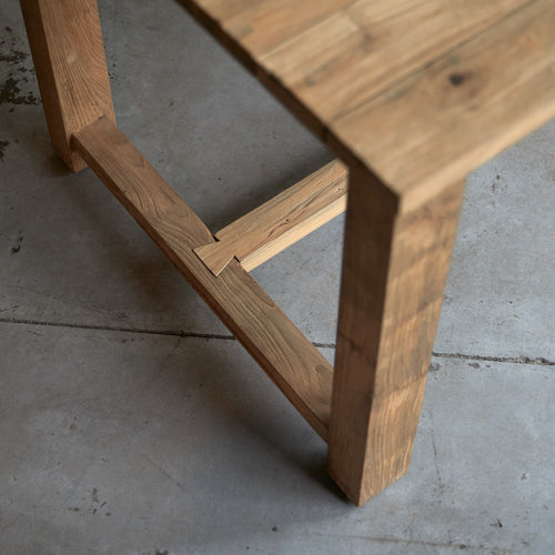 Tikamoon Eettafel van gerecycled massief teakhout voor 6/8 personen - Naturel - vtwonen shop