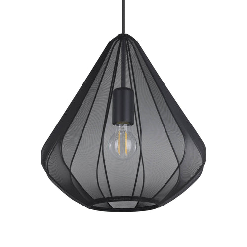 EGLO hanglamp Dolwen - e27 - ø 33,5 cm - zwart - textiel - vtwonen shop