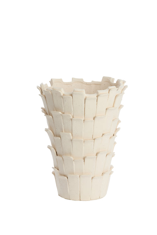 Light & Living vaas BANYA - 27.5x27x35cm - wit - vtwonen shop