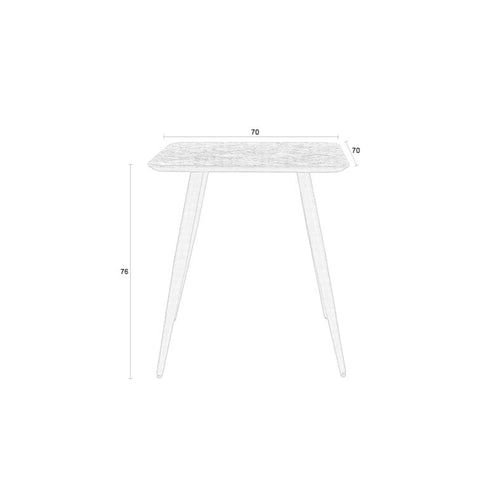 Housecraft Living Webster Bistro Eettafel Hout 70x70 cm Bruin - vtwonen shop