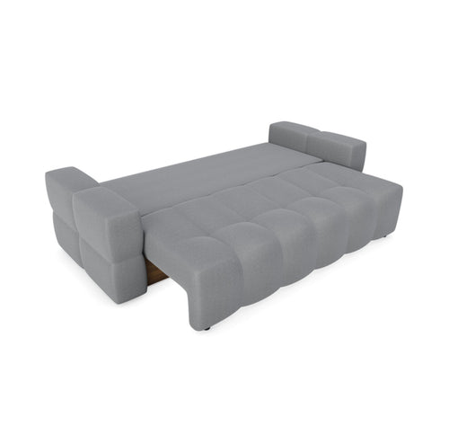 Sia Home - Rechte slaapbanken GABRIEL - Geweven stof - Beton grijs - 286cm - vtwonen shop