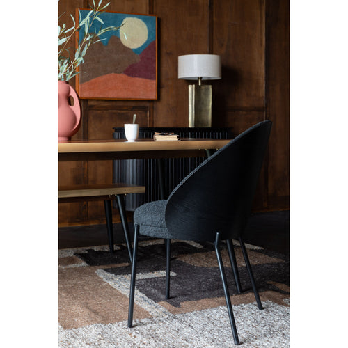 Dutchbone Rodin Eetkamerstoelen Zwart - Set van 2