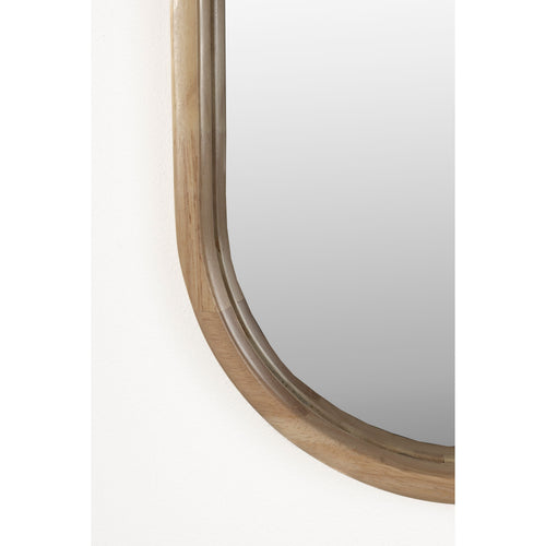 Housecraft Living Thun Spiegel/ Wandspiegel Ovaal 120x26 cm Hout - Beige
