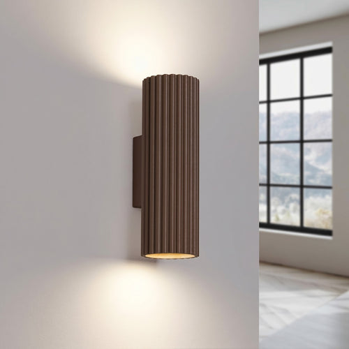 Sollux Lighting Wandlamp KARBON 20 bruin - 6,5x8,5x20cm