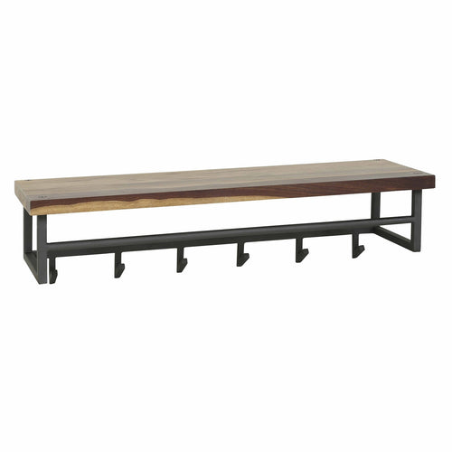 Giga Meubel Kapstok Daytona - Naturel Hout - 6 Haken - 100x30x27cm - vtwonen shop