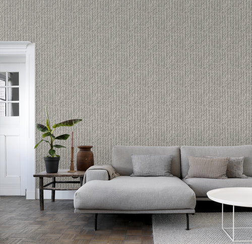 ESTAhome behang touw-motief donkergrijs - 53 cm x 10.05 m - 138248